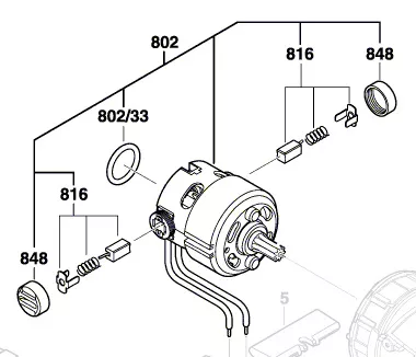 Moteur courant continu 14,4V réf. 2 609 199 507 BOSCH